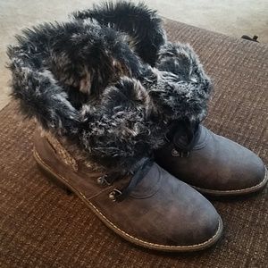 Muk Luks Gray Ankle Boots